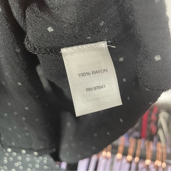 J. Jill Black & White Polka Square Crepe Blouse - Picture 6 of 8